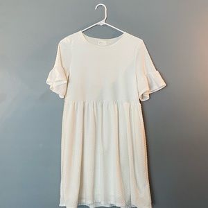 Francesca’s white baby doll dress